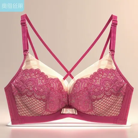 奥维丝丽2025年新款内衣女小胸聚拢显大软钢圈上托舒适调整型文胸商品大图