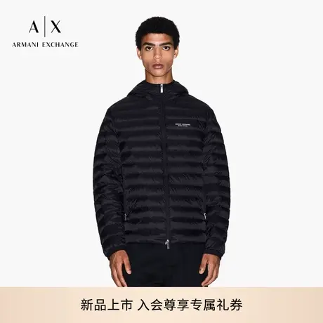 ARMANI EXCHANGE/阿玛尼秋季新款男士90白鸭绒连帽绗缝羽绒服外套图片