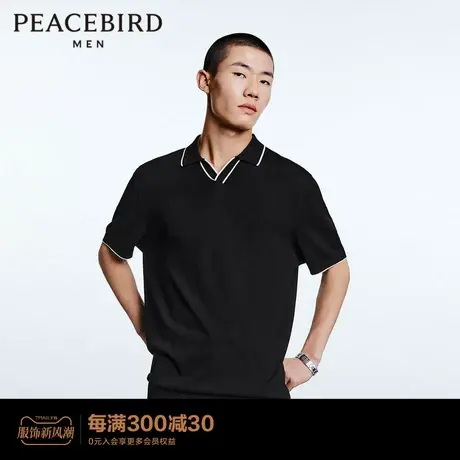 太平鸟男装 2023年夏季新款POLO短袖T恤线套衫男士B1EED2427图片