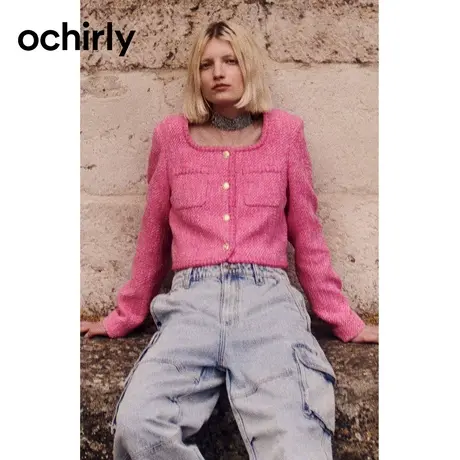 【品牌甄选】高奢肌理面料 baby同款 欧时力 小香风短外套秋女 23图片