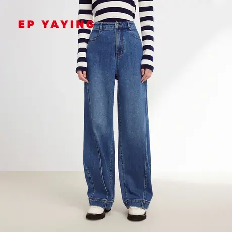 EP YAYING雅莹女装 复古摩登阔腿花苞牛仔裤 春装商场同款J621A商品大图