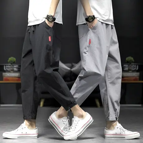 工装裤子男春秋款运动裤韩版潮流直筒阔腿裤夏季薄款潮牌休闲长裤商品大图