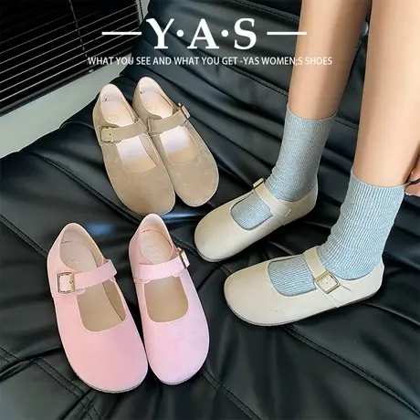 勃肯鞋包头半拖鞋女外穿2024年新款春季百搭平底丑萌穆勒半托单鞋图片