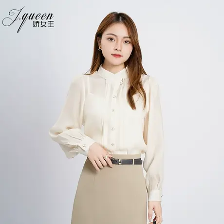 衬衫上衣女2023秋季新款气质轻熟风百搭通勤小个子薄款长袖衬衣图片