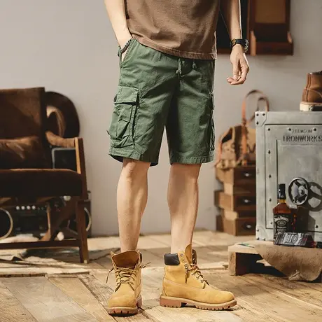 Modi Nick/摩帝尼克夏季休闲潮流短裤复古工装裤男士五分裤直筒薄商品大图