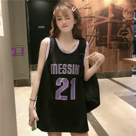 吊带坎肩背心无袖t恤女夏季外穿宽松篮球服宽松bf风百搭上衣ins潮图片