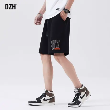 男士黑色运动短裤男夏季宽松潮牌ins宽松篮球训练五分裤2023新款商品大图
