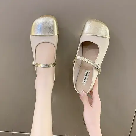 平底法式小香风包头半拖鞋女外穿2023新款女鞋子夏季凉拖半托单鞋商品大图