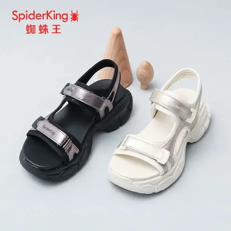 SPIDER KING/蜘蛛王女凉鞋2025夏商场新款休闲沙滩鞋魔术贴厚底软图片