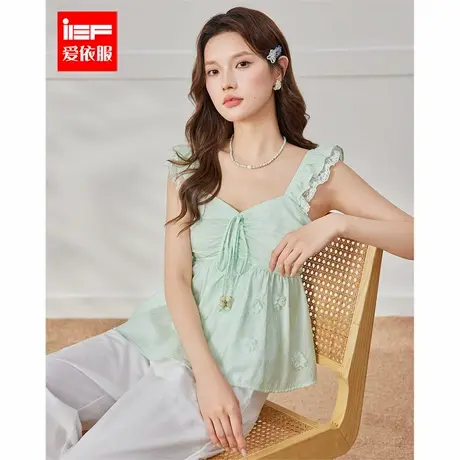 IEF/爱依服2025夏季新款法式温柔小女人纯欲度假风设计感百搭背心图片