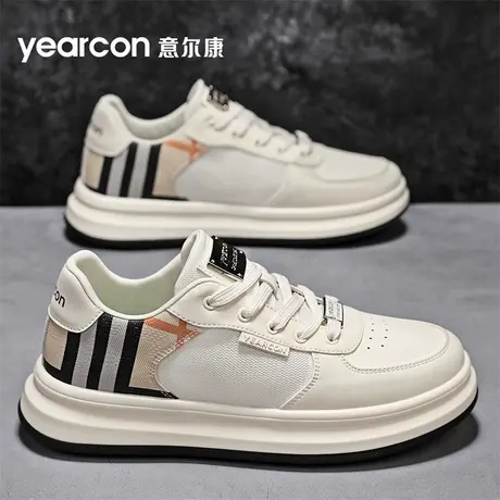 意尔康男鞋小白鞋夏季2025新款网面透气运动软底休闲板鞋男士潮鞋商品大图