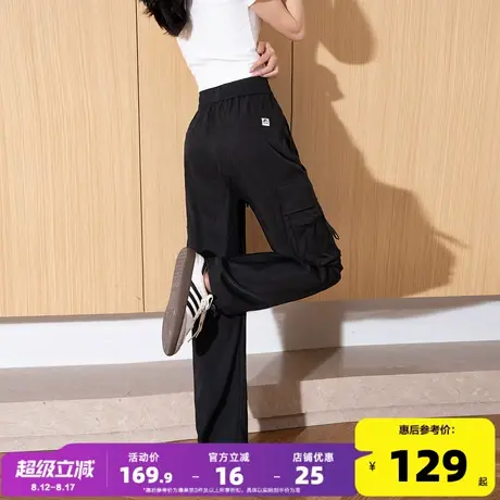 唐狮25春秋女工装辣妹显瘦复古休闲裤运动松紧腰系绳直筒阔腿yc商品大图