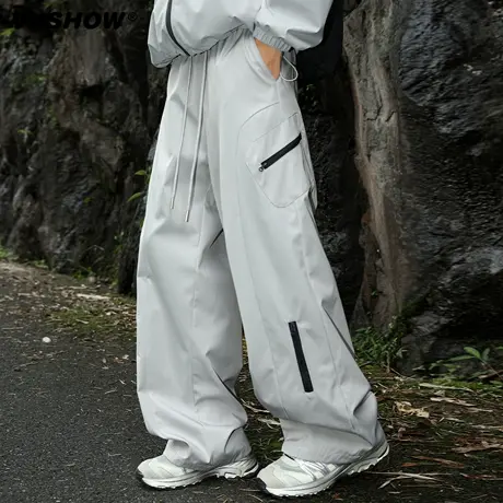 VIISHOW户外机能登山裤子男秋季美式潮牌拉链冲锋裤工装休闲长裤商品大图