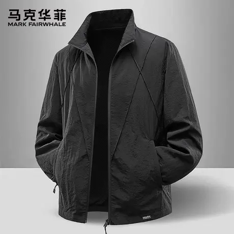 马克华菲秋季夹克男士立领运动上衣2025新款潮流宽松休闲外套男装商品大图