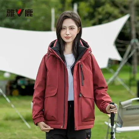 羽绒冲锋衣时尚连帽韩版外套羽绒服户外运动休闲防风XT501Z1870T图片