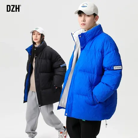 男士克莱因蓝棉服情侣款棉衣男冬季加厚外套2023新款面包服防寒服商品大图