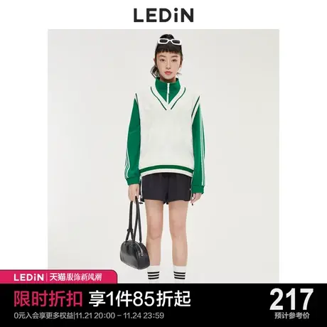 乐町针织卫衣外套夏季新款短外套宽松C3BBC3302图片