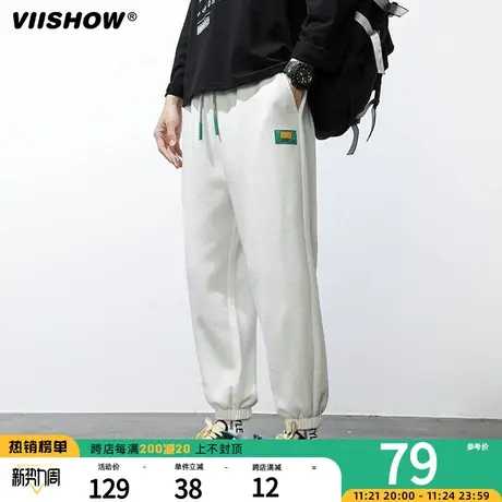 VIISHOW男士运男潮牌男款裤子冬季束脚裤休闲宽松男裤卫裤秋冬季商品大图