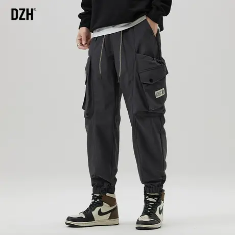 男士黑色工装裤男春季潮牌男裤2024新款束脚裤休闲长裤男款运动裤商品大图