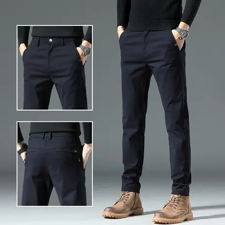 秋冬季高端商务休闲裤男士中年爸爸装2023新款正装西装西裤男裤子商品大图