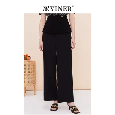 【醋酸系列】YINER音儿线上专选女装2023夏季休闲裤阔腿长裤商品大图
