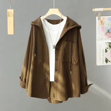 今年流行的风衣2024春季新款中长款小个子韩版大码连帽外套女春秋图片