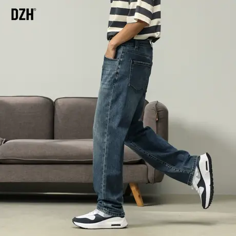男生大码牛仔裤男款高街直筒裤2024年春季青少年休闲长裤潮牌裤子商品大图