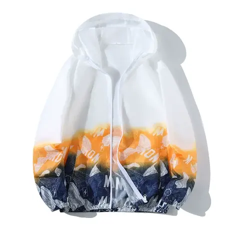 青少年夏装防晒衣男薄款上衣连帽夹克渐变皮肤衣夏季户外防晒服潮商品大图