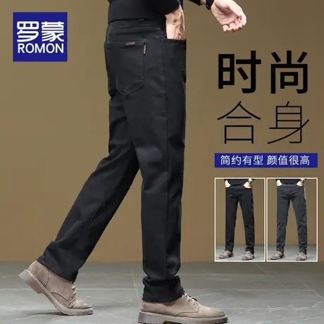 罗蒙2024年新款春季休闲裤男士直筒宽松中年商务西裤潮流外穿长裤商品大图