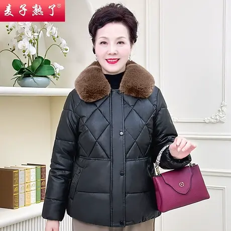 妈妈冬装保暖厚棉袄洋气2022新款秋冬棉衣服外套上衣中老年人女装商品大图