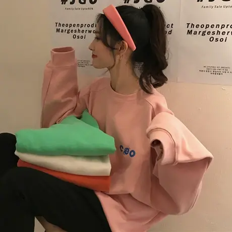 waitmore卫衣女潮ins韩版宽松学生百搭bf慵懒风薄款初秋上衣外套商品大图