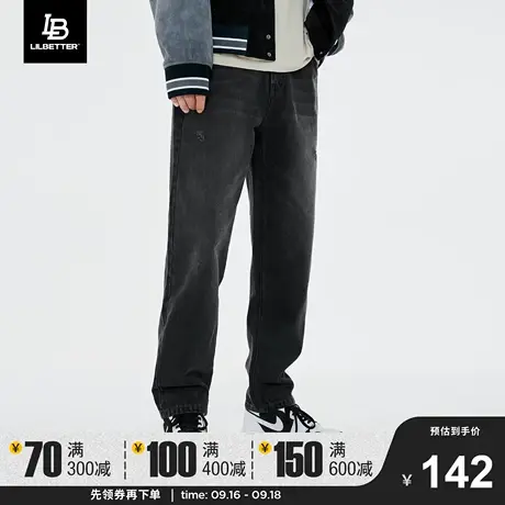 Lilbetter牛仔裤男秋冬季长裤水洗裤子2023新款百搭修身直筒裤潮图片