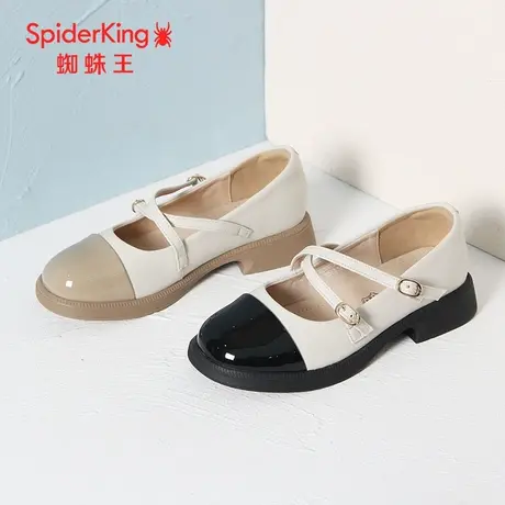 SPIDER KING/蜘蛛王玛丽珍鞋真皮2023秋商场新款复古法式单鞋漆皮图片