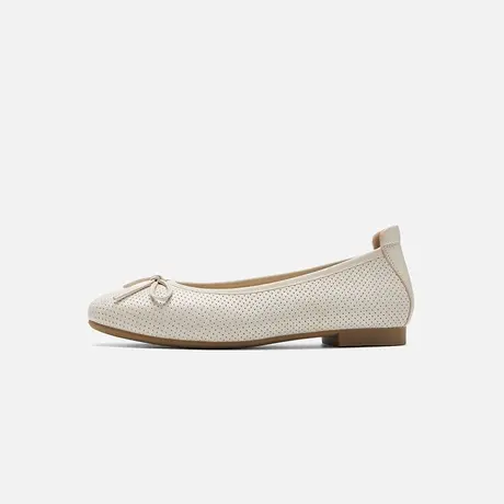 Nine West/玖熙2025夏季新款蝴蝶结软羊皮结浅口平跟单鞋百搭女鞋图片