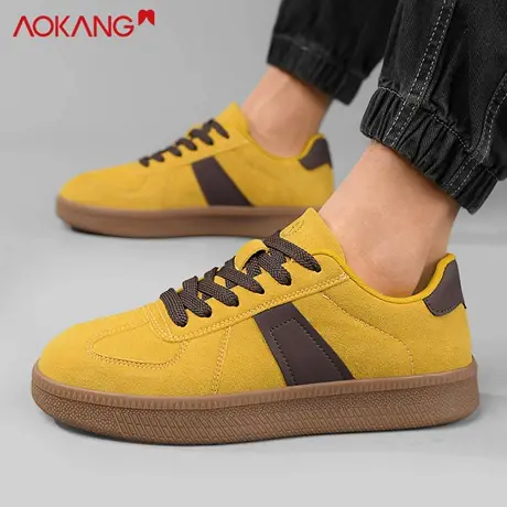 奥康男鞋2025新款秋季休闲运动鞋男韩版阿甘鞋软底增高德训鞋轻便商品大图