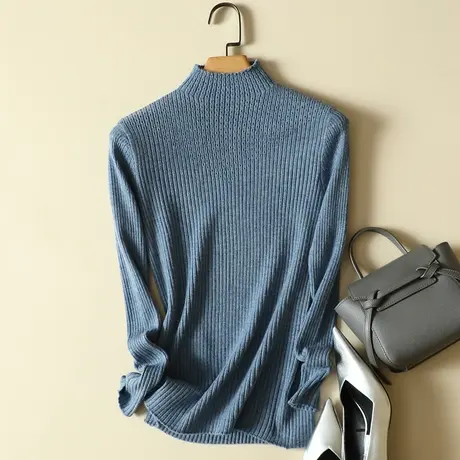 半高领毛衣打底衫女士内搭秋冬季2023年新款加厚爆款洋气针织上衣商品大图