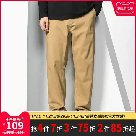 GxxH大码男装潮牌直筒休闲裤男士秋冬宽松工装裤美式百搭休闲长裤商品大图