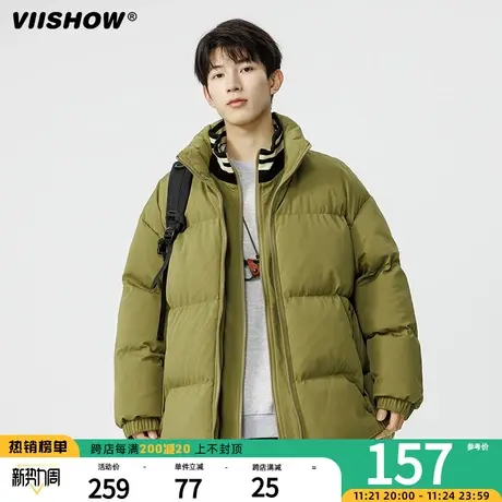 VIISHOW棉服男士冬季2023新款工装冲锋棉衣外套潮牌加厚棉袄冬装商品大图