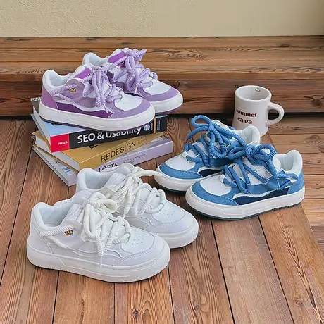 小众设计感运动休闲板鞋2023夏秋季新款女低帮鞋女ins百搭增高鞋商品大图