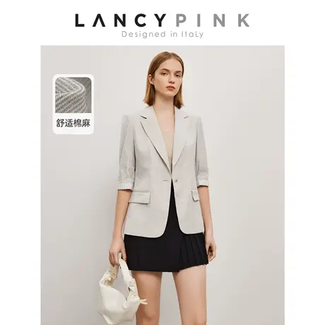 【意大利设计】朗姿气质高级感西服外套女2023年朗姿夏季新款西装图片