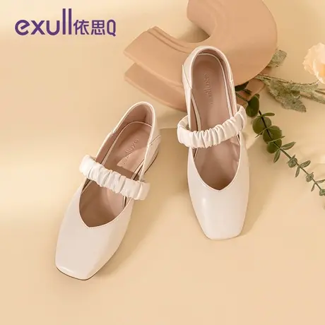 exull/依思Q学院风女外穿2023秋季新款单鞋百搭小皮鞋配裙鞋图片