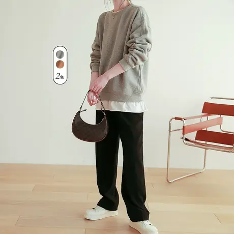 嘉茱莉2023年秋冬新款加绒卫衣女潮ins时尚小个子加厚上衣女小众商品大图