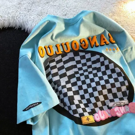 美式复古短袖t恤女chic港味宽松韩版原宿bf慵懒风超火上衣服ins潮商品大图