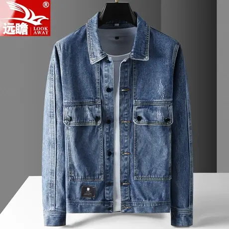 牛仔外套男春秋季韩版潮流宽松上衣2023新款工装男士休闲夹克男款商品大图