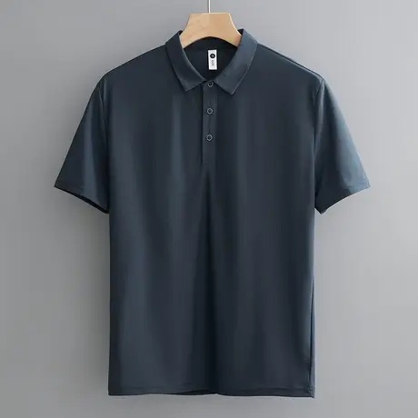 夏季薄款商务休闲短袖T恤POLO衫男士宽松纯色潮流夏装2023年新款商品大图