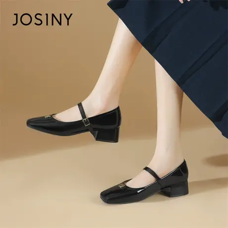 Josiny/卓诗尼玛丽珍女鞋2024春季新款单鞋气质百搭小皮鞋女鞋子商品大图