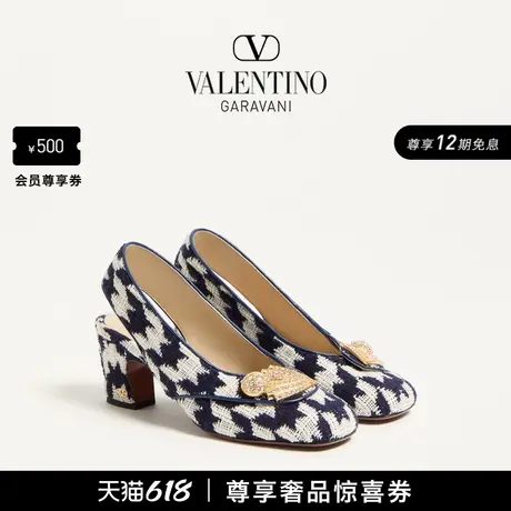 [12期免息]华伦天奴VALENTINO女士ADAMANTINE 后系带高跟鞋商品大图