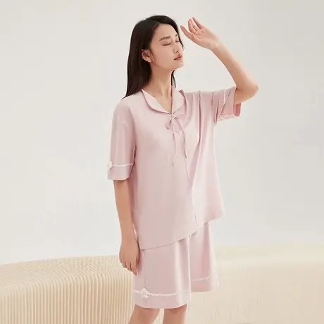 顶瓜瓜家居服女夏季款凉感系列顶呱呱女士短袖可外穿家居服套装商品大图