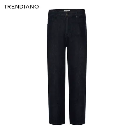 TRENDIANO官方复古贴标简约百搭锥形牛仔裤男潮2023新款冬季商品大图