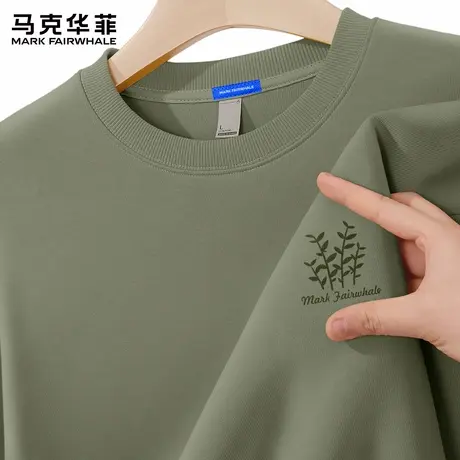 马克华菲男款圆领卫衣2025新款男生宽松长袖春秋款休闲上衣男潮X图片